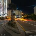 Person with facial cut at Lake Town Wharf