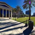 Person experiencing chest pain at courthouse