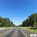Traffic contact with red Chevy Blazer on U.S. 190