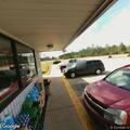 Elderly woman with severe abdominal pain at highway store