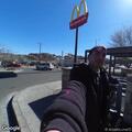 Woman with cuts and scrapes at McDonald's in Nogales