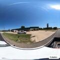Pedestrian standing in middle of Highway 174