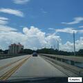 Disabled boat near Bull River Bridge