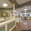 Person bleeding from rectum in nursing home lobby