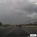 Traffic stop on blue Nissan at US 77 intersection