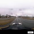 Truck blocks view near stop sign by Arby’s