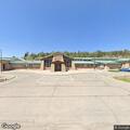 Traffic stop on blue pickup near local high school