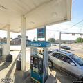 Witness follows hit guardrail suspect vehicle to gas station