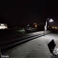 Female experiencing psychological emergency at public dock