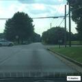 Elderly man stuck in wheelchair on roadway at United Bank