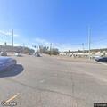 Traffic stop involving box truck at gas station