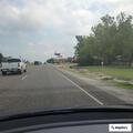 Fire from exhaust of semi on Highway 82