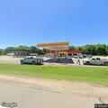 Traffic stop on white Ford pickup near Shell station