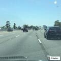 Speeding vehicle weaving through lanes on I-5