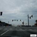 Traffic light flashing red in all directions