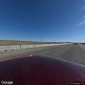 Camper towing vehicle dragging object on I-35