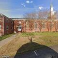 Woman yelling and falling in church cemetery