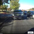 Reckless semi truck driver nearly hits caller