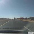 Sports car on I-25 southbound without headlights