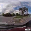 Traffic stop for car driving without headlights