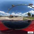 Traffic signal flashing red at Reno and Council