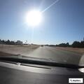 Traffic stop on green Kia on I-35 southbound