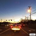 Reckless gray Jeep nearly hits light poles