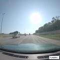Male walking eastbound near I-44 and 412 construction zone