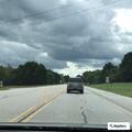 Speeding van weaving through traffic near Baxter