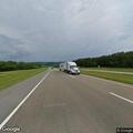 Traffic stop of commercial truck at highway junction