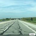 Truck and flatbed trailer fire on I-44 westbound