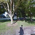 Brush fire near footbridge on Dakota Avenue