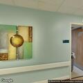 Person reporting breathing difficulty at healthcare facility