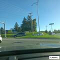 Large metal debris blocking intersection