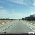 Large stock tank blocking lane on Highway 60