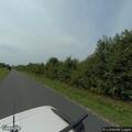 Debris remaining after trees cleared from roadway