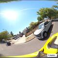 Suspicious occupied car parked with engine running