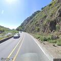 Beige hatchback blocking slow lane on CA-84