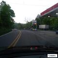 Disabled vehicle at gas station on Route 10