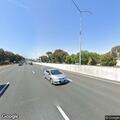 Vehicle blocking lane on southbound 242