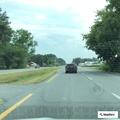 Crash with property damage and fire response