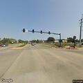 Gray storage bin blocking southbound roadway