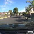 Driver on mini bike riding without helmet on road