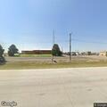 Traffic stop on blue pickup in Lamar parking lot