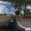Slow-moving truck creating traffic hazard