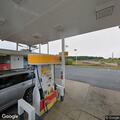 Two-vehicle rear-end crash at Shell station