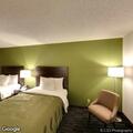 Person breathing heavily after running at quality inn