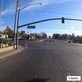 Suspicious car driving with alarm sounding