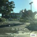 Man blocking access and trying to hit people