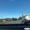 Erratic blue Honda Civic reported leaving ditch